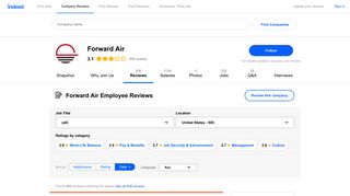 Working at Forward Air: 493 Reviews | Indeed.com