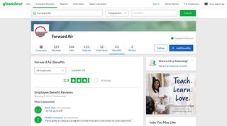 Forward Air Employee Benefits and Perks | Glassdoor