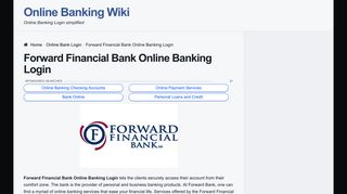 Forward Financial Bank Online Banking Login | OnlineBankingwiki
