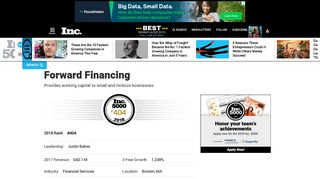 Forward Financing - Boston, MA - Inc.