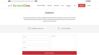 Contact Customer Services | forward2me