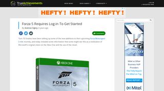 Forza 5 Requires Log-in To Get Started - TrueAchievements