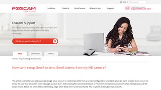 How can I setup Gmail to send Email alarms from my HD ... - Foscam