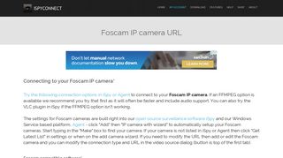 Connect to Foscam IP cameras