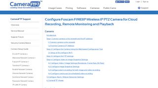 Configure Foscam FI9831P network Camera to upload image ...