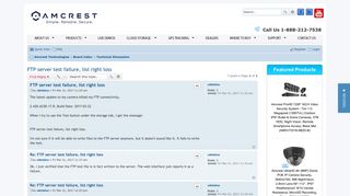 FTP server test failure, list right loss - Amcrest Forum