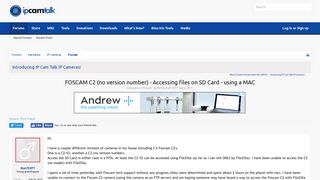 FOSCAM C2 (no version number) - Accessing files on SD Card - using ...