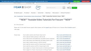 **NEW** Youtube Video Tutorials for Foscam **NEW** the specialist ...