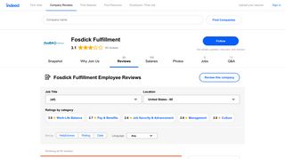 Working at Fosdick Fulfillment: 59 Reviews | Indeed.com