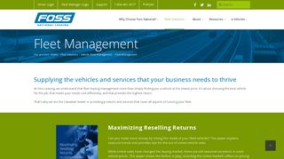 Foss National Leasing | Fleet Management Program