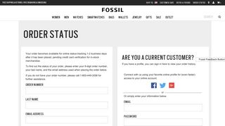 Order Status - Fossil