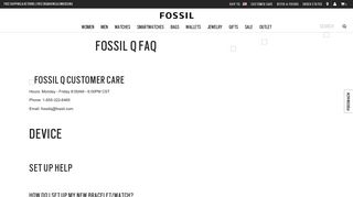 Q FAQ - Fossil