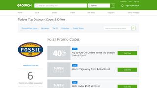 Fossil AU Discount Codes & Promo Codes 2019 | Groupon