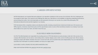 Career Opportunities - FGXI