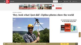 'Hey, look what I just did': Zipline photos show the world - The Globe ...