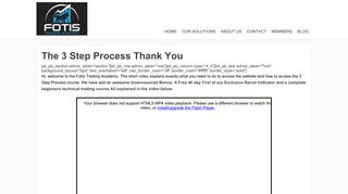 The 3 Step Process Thank You - Fotis Trading Academy
