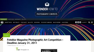 Fotoblur Magazine Photographic Art Competition - Deadline January ...