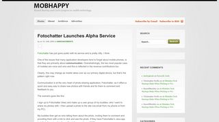 Fotochatter Launches Alpha Service | MobHappy