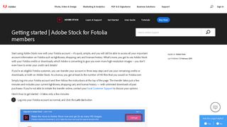 Getting started on Adobe Stock for Fotolia members - Adobe Help Center