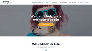 Volunteer - Michelson Found Animals Foundation | Pet Adoption ...