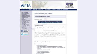 S.C. Arts Commission | Online Grants Management System