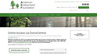 Access My Fund Login - American Endowment Foundation