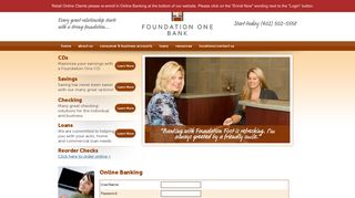 Foundation One Bank: Home