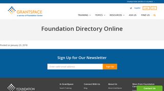Foundation Directory Online | Resources | GrantSpace