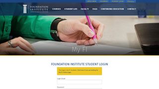 Student Login - Foundation Institute, Center for Biblical Education