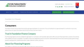 Consumers - Foundation Finance Company - Home Improvement