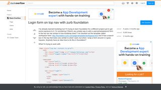 Login form on top nav with zurb foundation - Stack Overflow