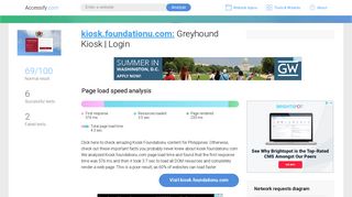 Access kiosk.foundationu.com. Greyhound Kiosk | Login