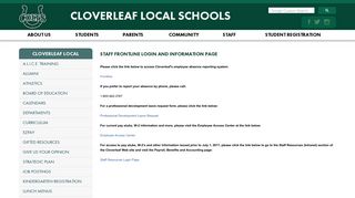 Staff KIOSK Login - Cloverleaf Local Schools