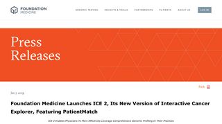 Foundation Medicine Launches ICE 2, Its New Version of Interactive ...