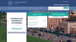 Foundation University Online Admission
