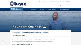 Founders Online FAQ | Founders Federal Credit Union