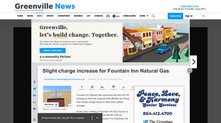 Slight charge increase for Fountain Inn Natural Gas