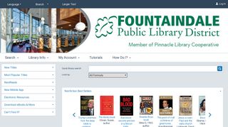 Fountaindale Library - Bolingbrook - Pinnacle Library Cooperative