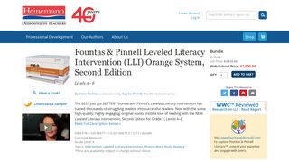 Fountas & Pinnell Leveled Literacy Intervention (LLI) Orange System,