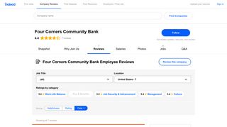 Working at Four Corners Community Bank: Employee Reviews - Indeed