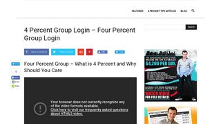 4 Percent Group Login - four percent vick strizheus