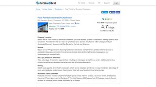 Four Points by Sheraton Charleston - Hotel WiFi Test
