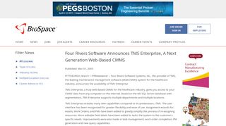Four Rivers Software Announces TMS Enterprise, A Next Generation ...