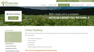 Online Banking - Seasons Federal Credit Union