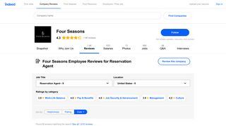 Working as a Reservation Agent at Four Seasons: Employee Reviews ...