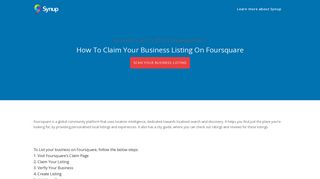 How To Claim Your Business Listing On Foursquare | Synup