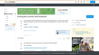 foursquare connect with facebook - Stack Overflow