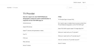TV Provider – FOX NOW