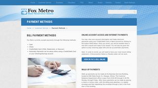 Payment Methods - Fox Metro