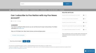 Can I subscribe to Fox Nation with my Fox News account?